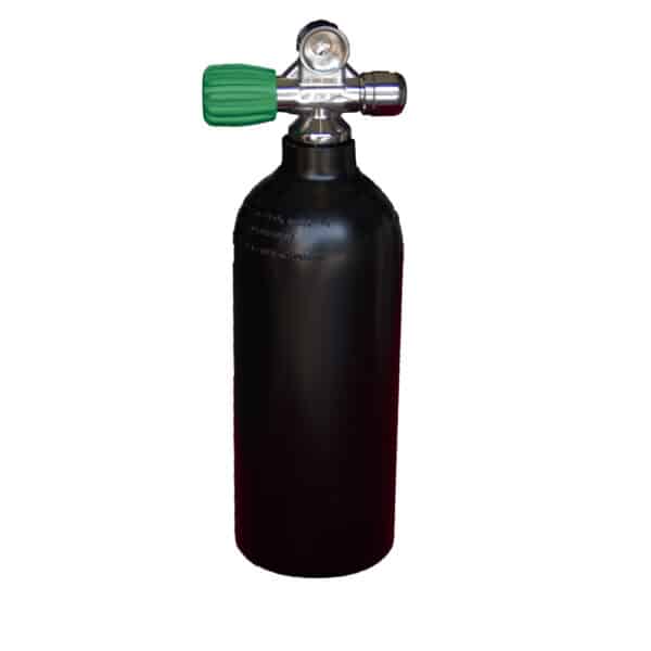1.5 Liter Aluminum Single 230 Bar with Left expandable valve inclusive Blind Plug